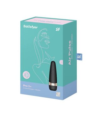 Вакуумний кліторальний стимулятор Satisfyer Pro 3 Vibration з вібрацією та дуже м'яка яким кінчиком