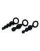 Набір анальних іграшок Satisfyer Plug black (set of 3) - Booty Call, макс. діаметр 3 см Набір анальних іграшок Satisfyer Plug black (set of 3) - Booty Call, макс. діаметр 3 см