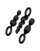 Набір анальних іграшок Satisfyer Plug black (set of 3) - Booty Call, макс. діаметр 3 см Набір анальних іграшок Satisfyer Plug black (set of 3) - Booty Call, макс. діаметр 3 см