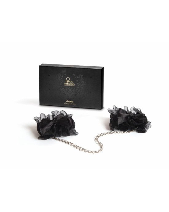 Наручники Bijoux Indiscrets - Frou Frou Organza handcuffs, атлас і органза, подарункова упаковка Наручники Bijoux Indiscrets - Frou Frou Organza handcuffs, атлас і органза, подарункова упаковка