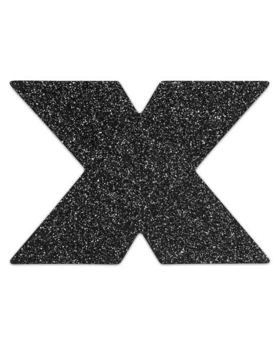 Пестіс стікіні Bijoux Indiscrets Flash Cross Black, наліпки на соски Пестіс стікіні Bijoux Indiscrets Flash Cross Black, наліпки на соски