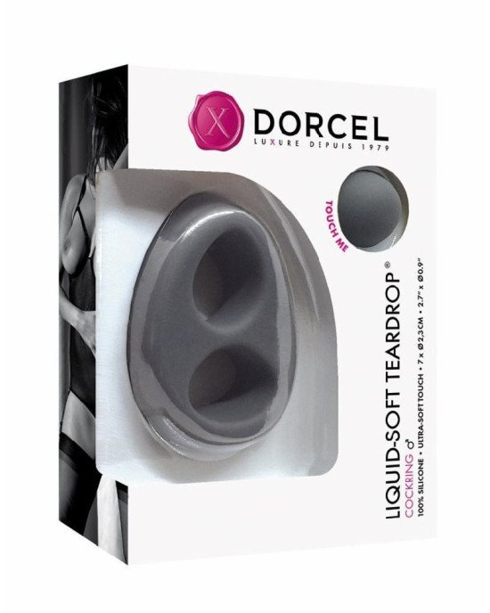 Ерекційне кільце Dorcel Liquid-Soft Teardrop для члена і мошонки, soft-touch силікон