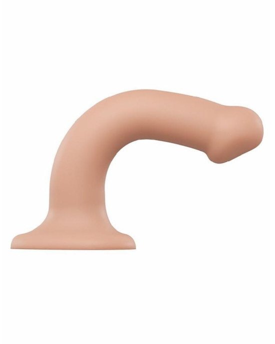 Насадка для страпону Strap-On-Me Dual Density Dildo Flesh M, діаметр 3,3 см, двошарова, гнучкий Насадка для страпону Strap-On-Me Dual Density Dildo Flesh M, діаметр 3,3 см, двошарова, гнучкий