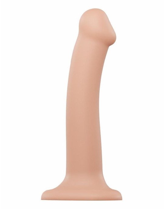 Насадка для страпону Strap-On-Me Dual Density Dildo Flesh M, діаметр 3,3 см, двошарова, гнучкий Насадка для страпону Strap-On-Me Dual Density Dildo Flesh M, діаметр 3,3 см, двошарова, гнучкий