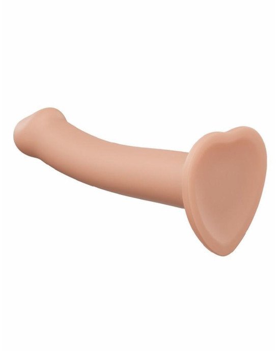 Насадка для страпону Strap-On-Me Dual Density Dildo Flesh XL, діаметр 4,5 см, двошарова, гнучка Насадка для страпону Strap-On-Me Dual Density Dildo Flesh XL, діаметр 4,5 см, двошарова, гнучка