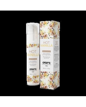 Масажна олія EXSENS Hot Vanilla 50мл розігріває, без цукру, без парабенів, їстівна