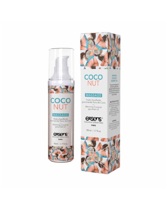 Масажна олія EXSENS Coconut 50 мл розігріває, без цукру, без парабенів, їстівне Масажна олія EXSENS Coconut 50 мл розігріває, без цукру, без парабенів, їстівне