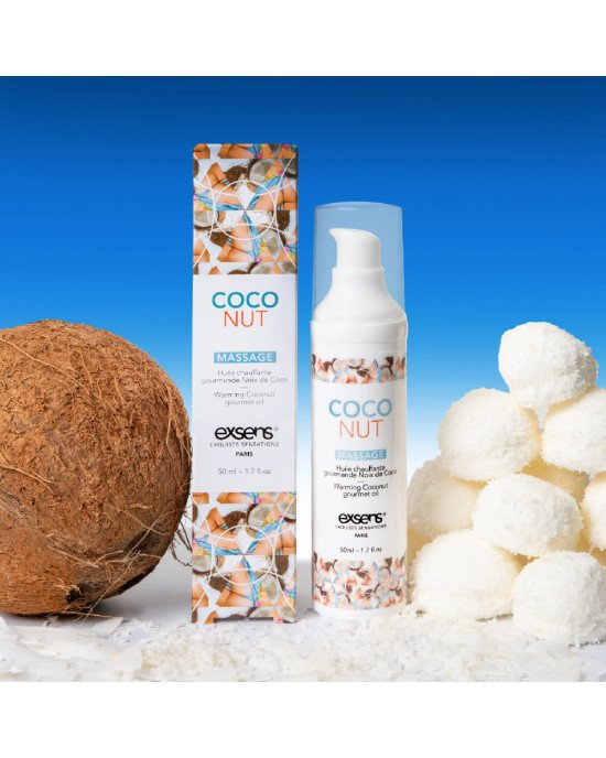 Масажна олія EXSENS Coconut 50 мл розігріває, без цукру, без парабенів, їстівне Масажна олія EXSENS Coconut 50 мл розігріває, без цукру, без парабенів, їстівне