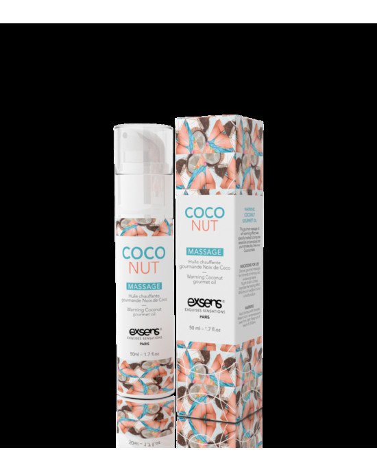 Масажна олія EXSENS Coconut 50 мл розігріває, без цукру, без парабенів, їстівне Масажна олія EXSENS Coconut 50 мл розігріває, без цукру, без парабенів, їстівне
