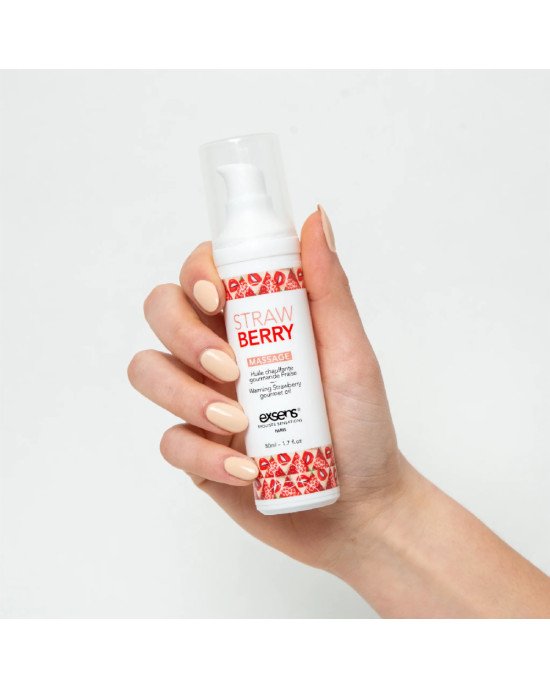 Масажна олія EXSENS Strawberry 50 мл розігрівальна, без цукру, без парабенів, їстівна Масажна олія EXSENS Strawberry 50 мл розігрівальна, без цукру, без парабенів, їстівна