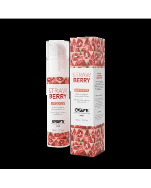 Масажна олія EXSENS Strawberry 50 мл розігрівальна, без цукру, без парабенів, їстівна