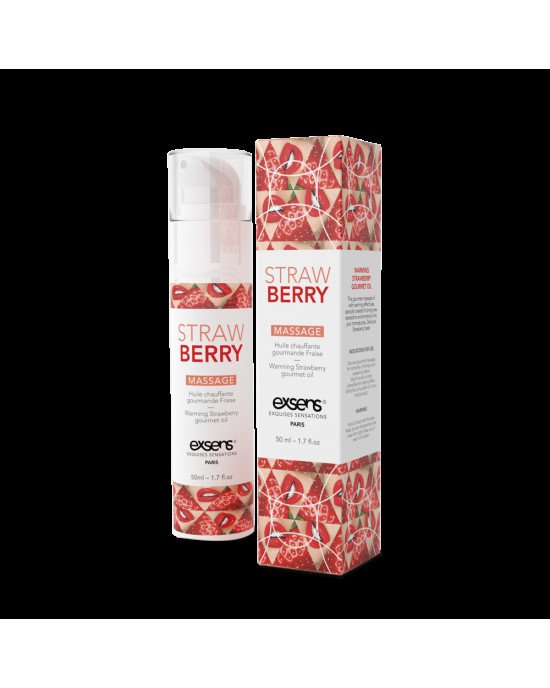 Масажна олія EXSENS Strawberry 50 мл розігрівальна, без цукру, без парабенів, їстівна Масажна олія EXSENS Strawberry 50 мл розігрівальна, без цукру, без парабенів, їстівна