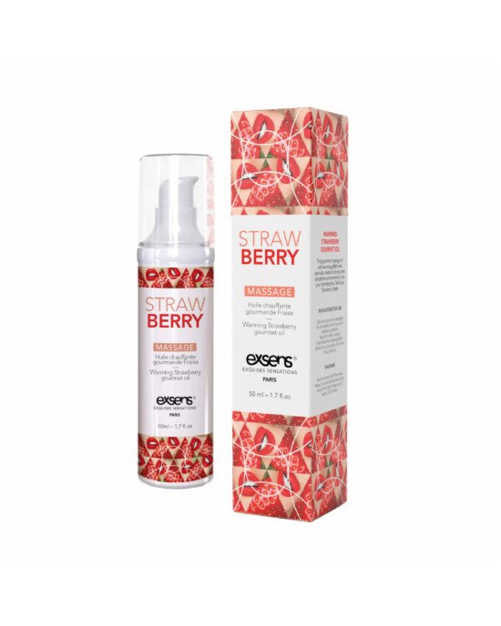 Масажна олія EXSENS Strawberry 50 мл розігрівальна, без цукру, без парабенів, їстівна Масажна олія EXSENS Strawberry 50 мл розігрівальна, без цукру, без парабенів, їстівна
