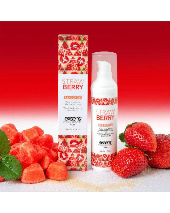 Масажна олія EXSENS Strawberry 50 мл розігрівальна, без цукру, без парабенів, їстівна Масажна олія EXSENS Strawberry 50 мл розігрівальна, без цукру, без парабенів, їстівна