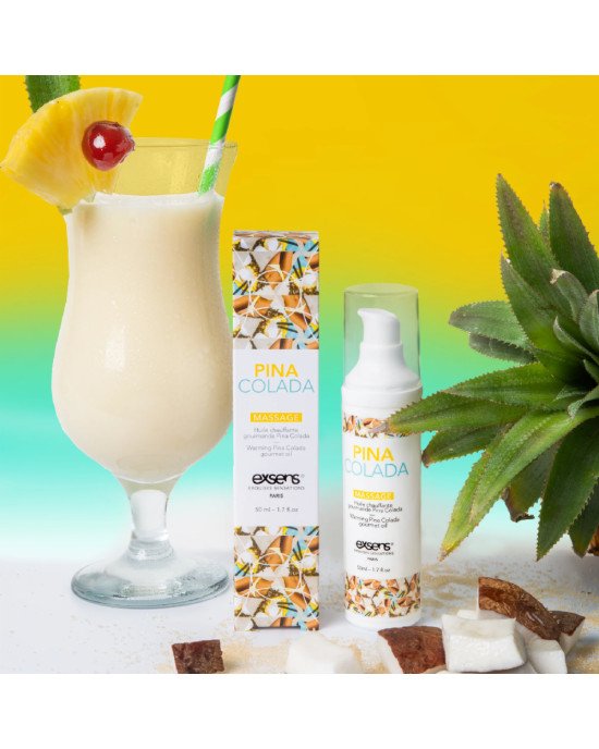 Масажна олія EXSENS Pina Colada 50мл розігріває, без цукру, без парабенів, їстівна Масажна олія EXSENS Pina Colada 50мл розігріває, без цукру, без парабенів, їстівна