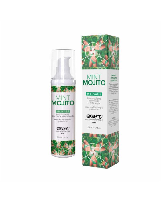 Масажна олія EXSENS Mojito 50мл розігрівальна, без цукру, без парабенів, їстівна Масажна олія EXSENS Mojito 50мл розігрівальна, без цукру, без парабенів, їстівна
