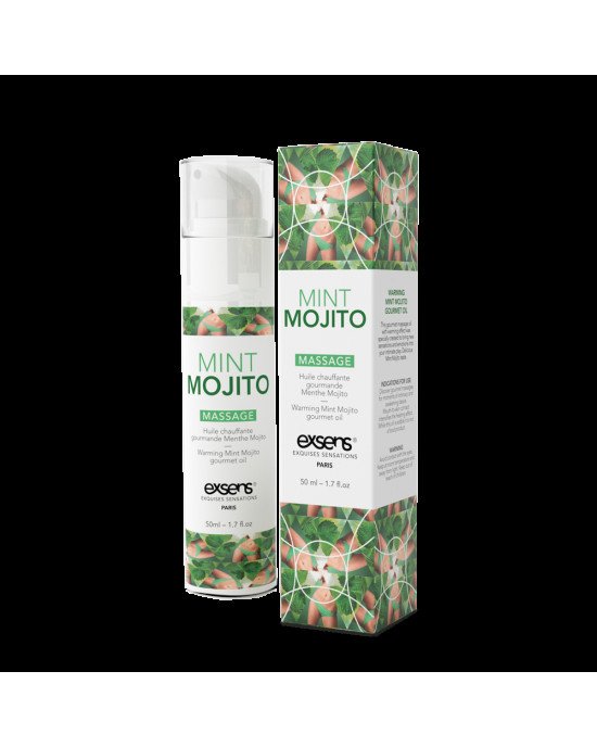 Масажна олія EXSENS Mojito 50мл розігрівальна, без цукру, без парабенів, їстівна Масажна олія EXSENS Mojito 50мл розігрівальна, без цукру, без парабенів, їстівна