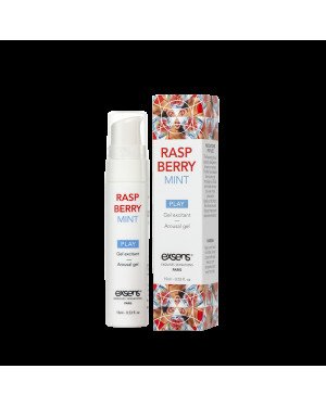 Стимулювальний гель EXSENS Kissable Raspberry Mint 15мл можна для поцілунків, охолоджувальний