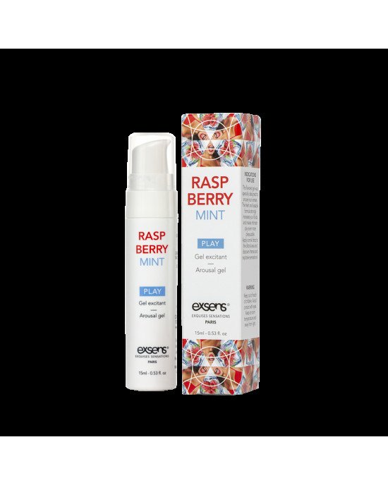 Стимулювальний гель EXSENS Kissable Raspberry Mint 15мл можна для поцілунків, охолоджувальний