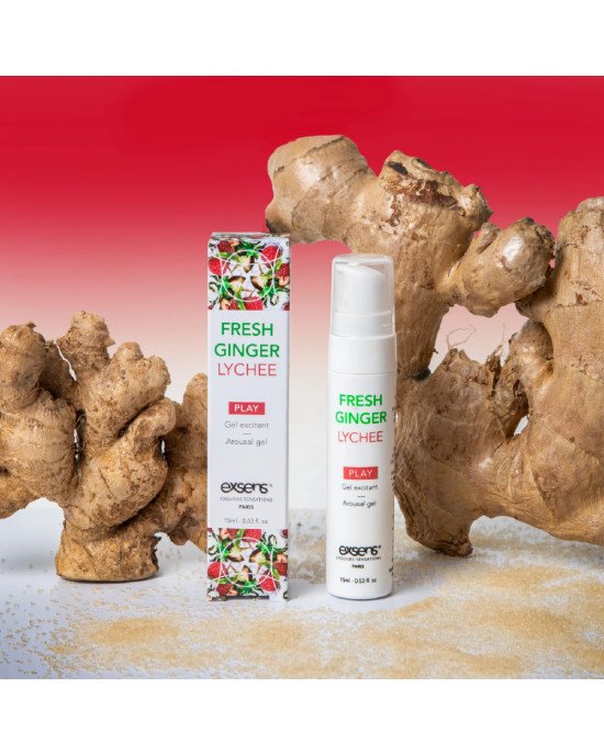 Стимулюючий гель EXSENS Kissable Fresh Ginger Litchi 15мл, можна для поцілунків, охолоджуючий Стимулюючий гель EXSENS Kissable Fresh Ginger Litchi 15мл, можна для поцілунків, охолоджуючий