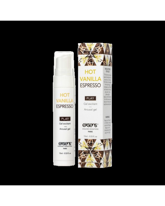 Розпродаж!!! Стимулюючий гель EXSENS Kissable Hot Vanilla Espresso 15мл (термін 11.2026)
