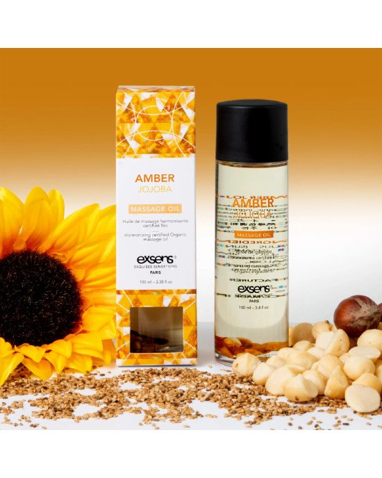 Масажна олія EXSENS Amber Jojoba (гармонізує, з бурштином) 100мл, натуральна