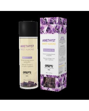 Масажна олія EXSENS Amethyst Sweet Almond (розслаблювальна, з аметистом) 100мл, натуральна