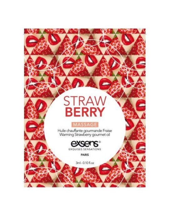 Пробник масажної олії EXSENS Strawberry 3мл