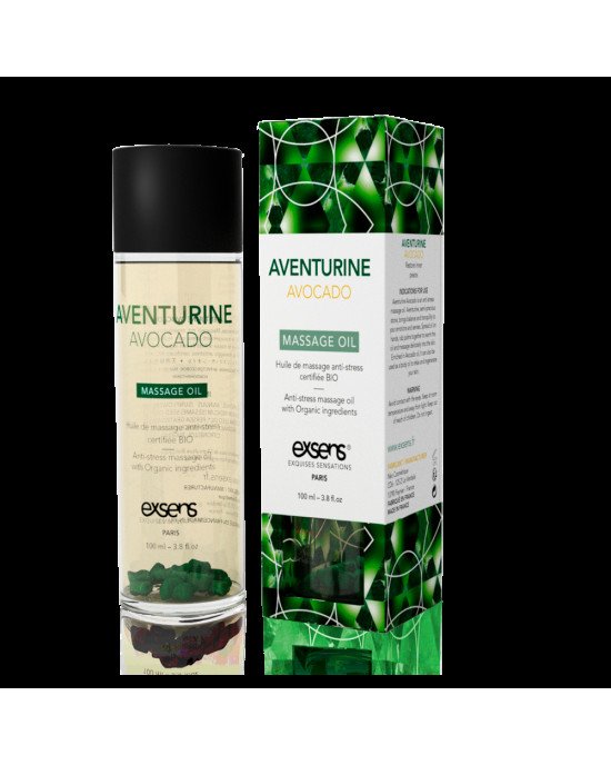 Масажна олія EXSENS Aventurine Avocado (антистрес з авантюрином) 100мл, натуральна Масажна олія EXSENS Aventurine Avocado (антистрес з авантюрином) 100мл, натуральна