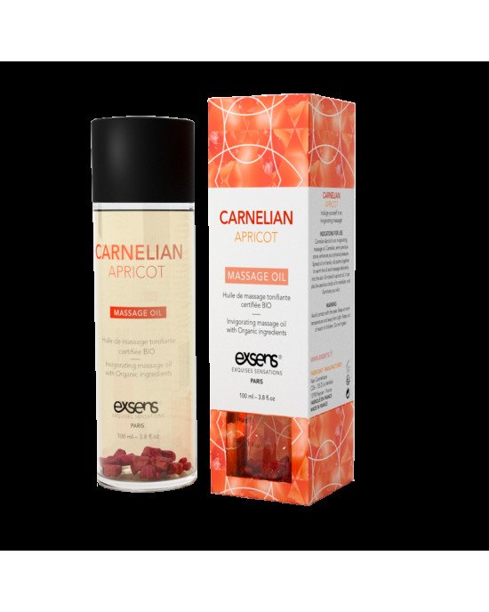 Масажна олія EXSENS Carnelian Apricot (бадьорна з сердоліком) 100мл, натуральна Масажна олія EXSENS Carnelian Apricot (бадьорна з сердоліком) 100мл, натуральна