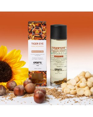 Масажна олія EXSENS Tiger Eye Macadamia (захист з тигровим оком) 100мл, натуральна