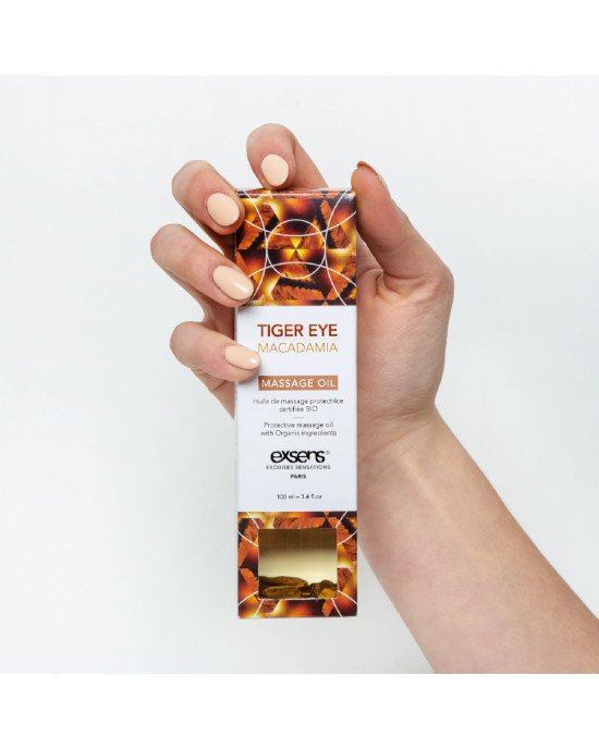 Масажна олія EXSENS Tiger Eye Macadamia (захист з тигровим оком) 100мл, натуральна Масажна олія EXSENS Tiger Eye Macadamia (захист з тигровим оком) 100мл, натуральна