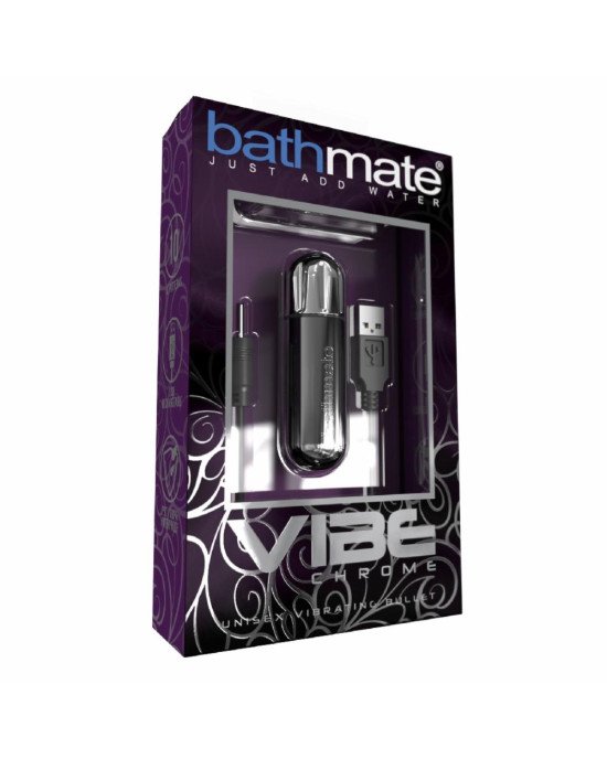 Вібропуля Bathmate Vibe Bullet Chrome, глибока потужна вібрація Вібропуля Bathmate Vibe Bullet Chrome, глибока потужна вібрація