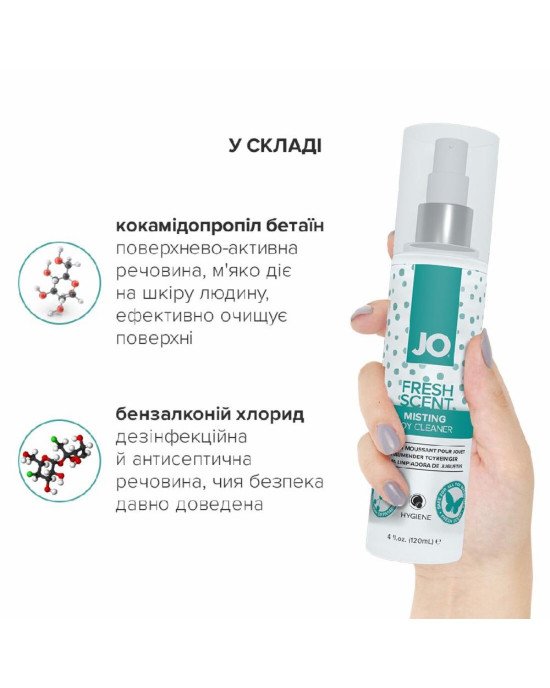 Засіб для чищення System JO Fresh Scent Misting Toy Cleaner (120 мл) з ароматом свіжості Засіб для чищення System JO Fresh Scent Misting Toy Cleaner (120 мл) з ароматом свіжості