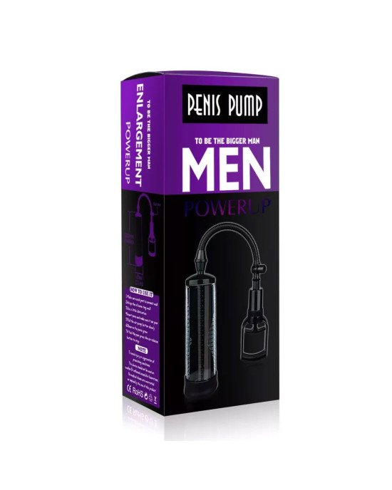 Вакуумна помпа з ручним насосом Men Powerup Black Вакуумна помпа з ручним насосом Men Powerup Black