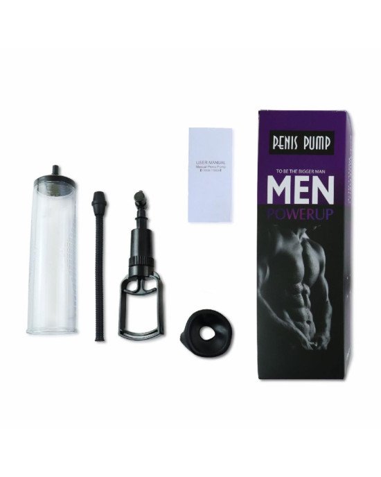 Вакуумна помпа з ручним насосом Men Powerup Black Вакуумна помпа з ручним насосом Men Powerup Black