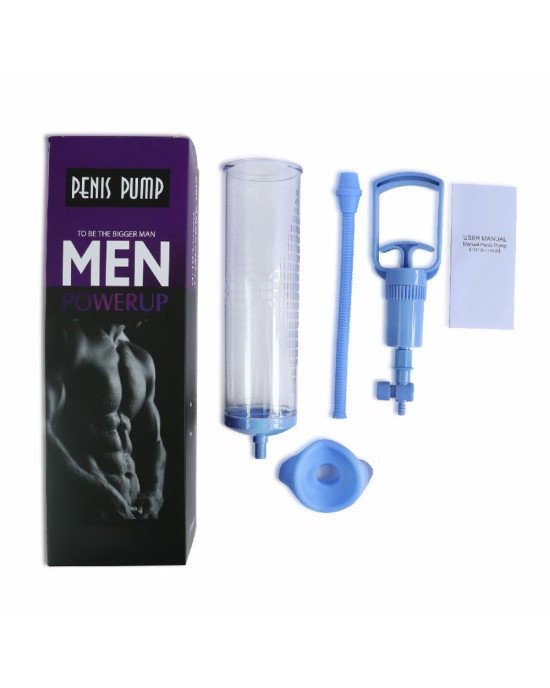 Вакуумна помпа з ручним насосом Men Powerup Blue Вакуумна помпа з ручним насосом Men Powerup Blue