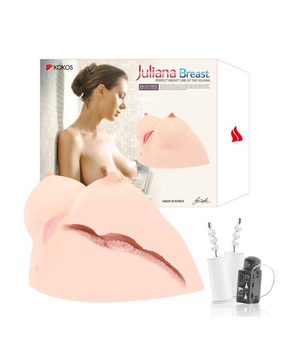 Мастурбатор Kokos Juilana Breast 2WayPlus з функцією масажу та вібрацією Мастурбатор Kokos Juilana Breast 2WayPlus з функцією масажу та вібрацією