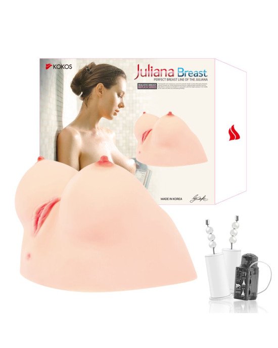 Мастурбатор Kokos Juilana Breast 2WayPlus з функцією масажу та вібрацією Мастурбатор Kokos Juilana Breast 2WayPlus з функцією масажу та вібрацією