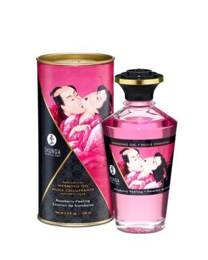 Розігрівальна олія Shunga Aphrodisiac Warming Oil – Raspberry Feeling (100 мл) без цукру, смачна Розігрівальна олія Shunga Aphrodisiac Warming Oil – Raspberry Feeling (100 мл) без цукру, смачна