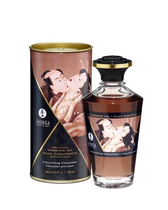 Розігрівальна олія Shunga Aphrodisiac Warming Oil – Intoxicating Chocolate (100 мл) без цукру Розігрівальна олія Shunga Aphrodisiac Warming Oil – Intoxicating Chocolate (100 мл) без цукру