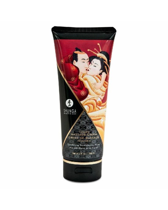 Їстівний масажний крем Shunga Kissable Massage Cream – Sparkling Strawberry Wine (200 мл) Їстівний масажний крем Shunga Kissable Massage Cream – Sparkling Strawberry Wine (200 мл)