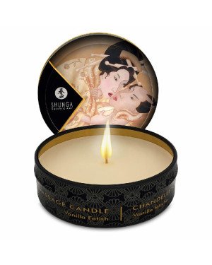 Масажна свічка Shunga Mini Massage Candle – Vanilla Fetish (30 мл) з афродизіаками