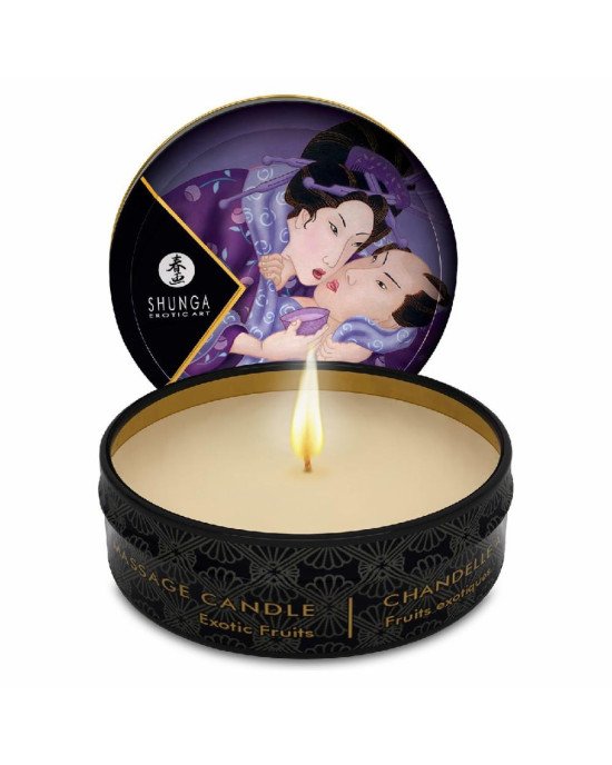 Масажна свічка Shunga Mini Massage Candle – Exotic Fruits (30 мл) з афродизіаками