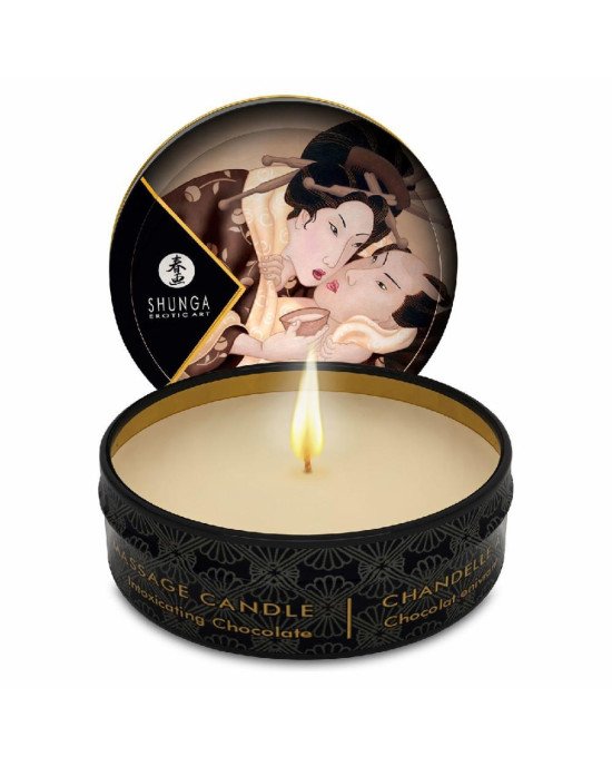 Масажна свічка Shunga Mini Massage Candle – Intoxicating Chocolate (30 мл) з афродизіаками Масажна свічка Shunga Mini Massage Candle – Intoxicating Chocolate (30 мл) з афродизіаками