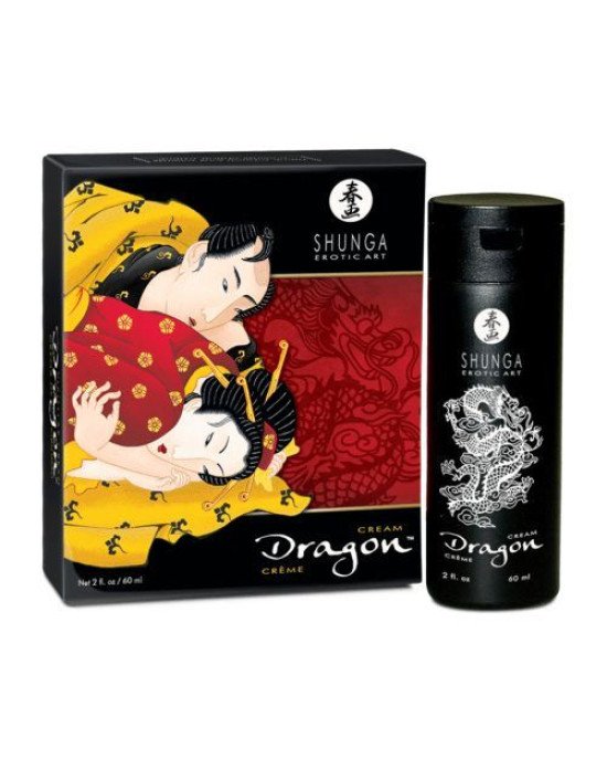 Стимулювальний крем для пар Shunga SHUNGA Dragon Cream (60 мл), ефект тепло-холод та поколювання Стимулювальний крем для пар Shunga SHUNGA Dragon Cream (60 мл), ефект тепло-холод та поколювання