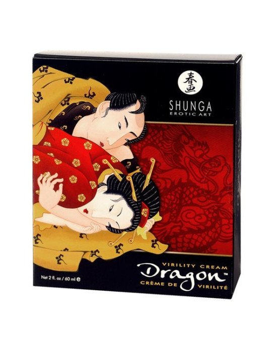Стимулювальний крем для пар Shunga SHUNGA Dragon Cream (60 мл), ефект тепло-холод та поколювання Стимулювальний крем для пар Shunga SHUNGA Dragon Cream (60 мл), ефект тепло-холод та поколювання