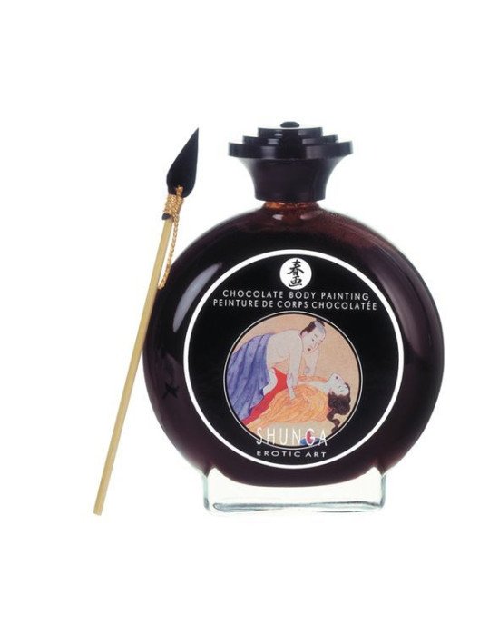 Фарба для тіла Shunga BODYPAINTING – Aphrodisiac chocolate (100 мл) без глютену та парабенів Фарба для тіла Shunga BODYPAINTING – Aphrodisiac chocolate (100 мл) без глютену та парабенів