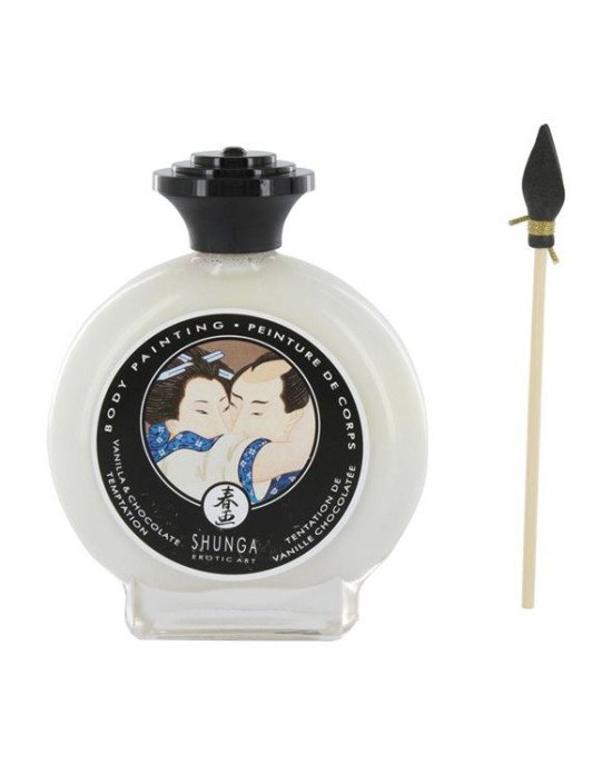 Фарба для тіла Shunga BODYPAINTING – Vanilla-Chocolate Temptation (100 мл) без глютену та парабенів Фарба для тіла Shunga BODYPAINTING – Vanilla-Chocolate Temptation (100 мл) без глютену та парабенів