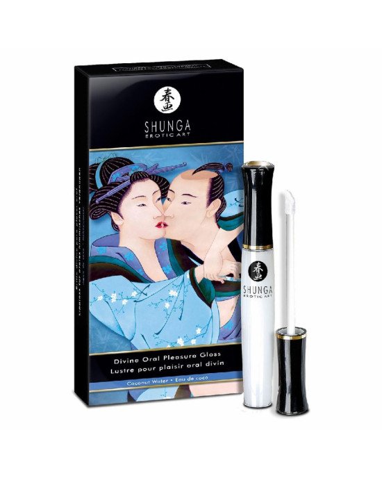 Стимулювальний блиск для губ Shunga LIPGLOSS – Coconut Water (10 мл), ефект поколювання, холод-тепло Стимулювальний блиск для губ Shunga LIPGLOSS – Coconut Water (10 мл), ефект поколювання, холод-тепло